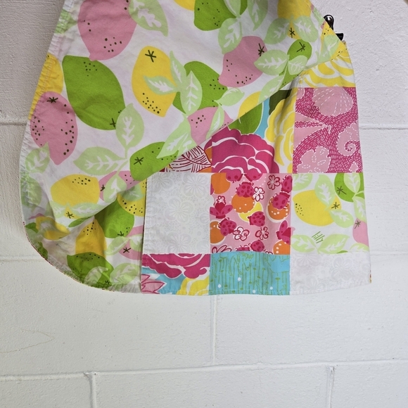 Vtg Lilly Pulitzer White Label Patchwork Print Wrap Mini Skirt - Picture 3 of 7